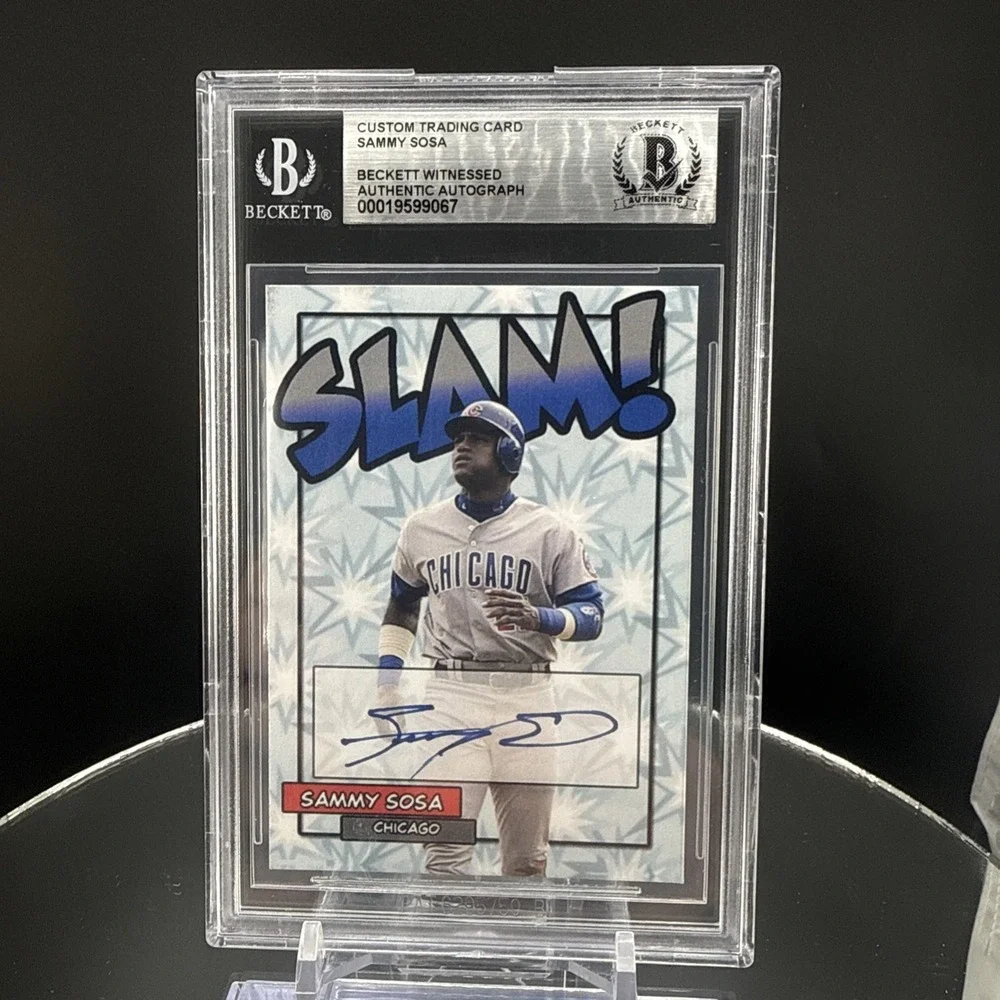 Slam Sammy Sosa Auto Custom Cubs Beckett Authentic Autograph BAS